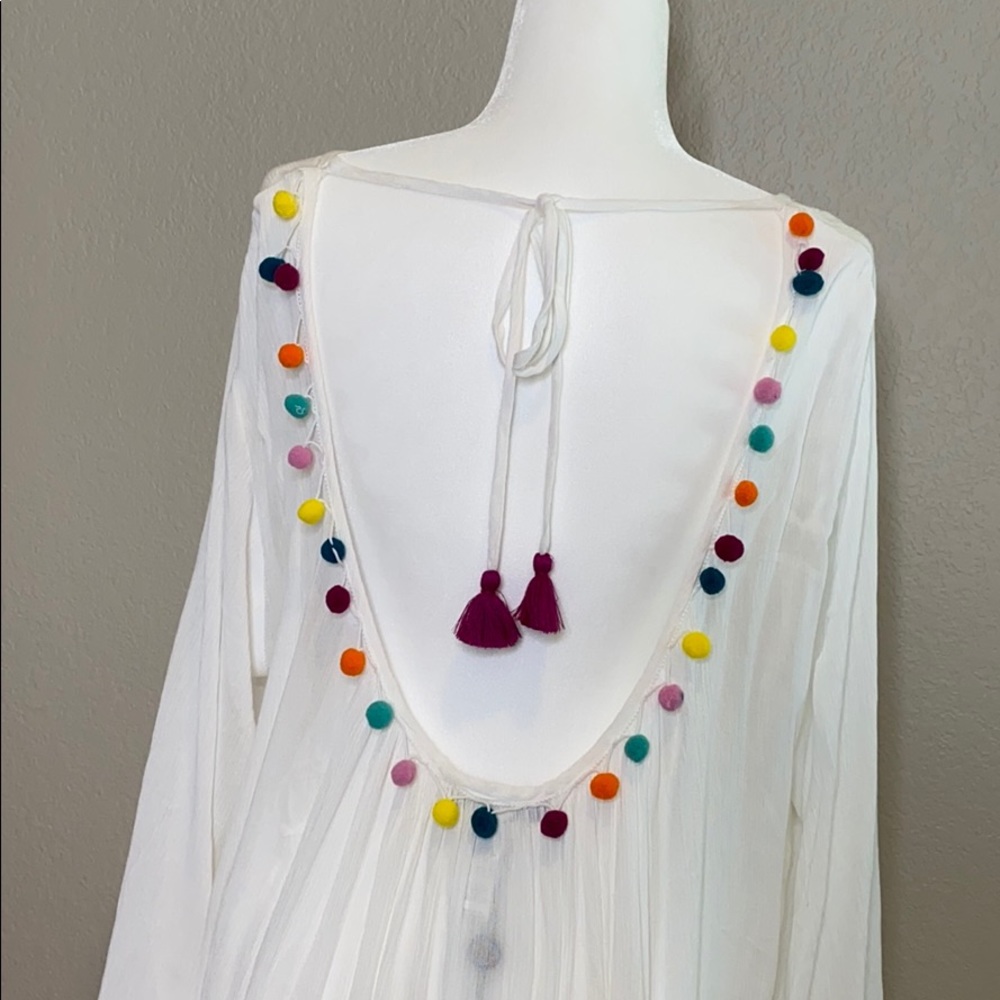 NWT Nanette Lepore Swim Pompom Coverup